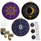 Louise Maelys 3 Set Tarot Embroidery Kits for Beginners with Sun Moon Evil Eye Pattern,Adults Starter Cross Stitch Kit DIY Needlepoint